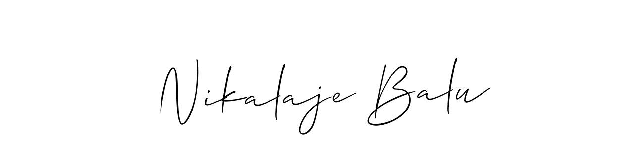 This is the best signature style for the Nikalaje Balu name. Also you like these signature font (Allison_Script). Mix name signature. Nikalaje Balu signature style 2 images and pictures png