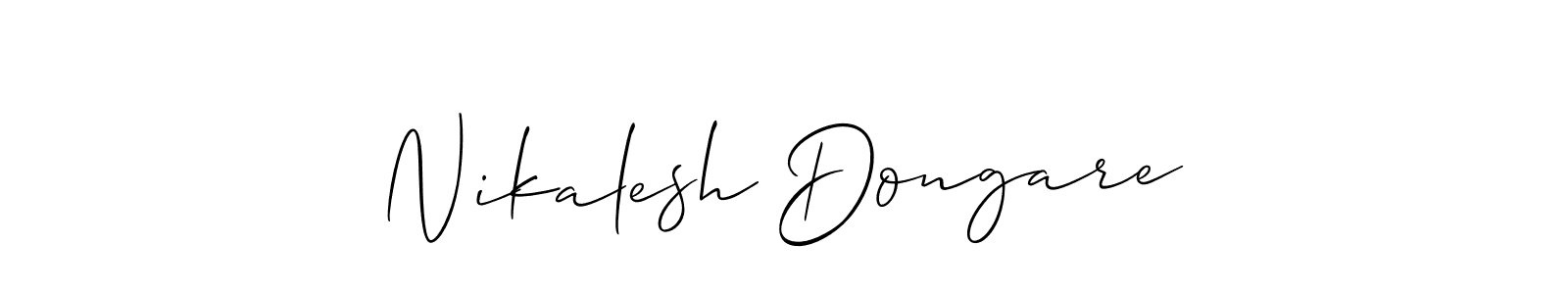 Design your own signature with our free online signature maker. With this signature software, you can create a handwritten (Allison_Script) signature for name Nikalesh Dongare. Nikalesh Dongare signature style 2 images and pictures png