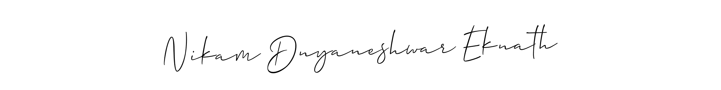 How to make Nikam Dnyaneshwar Eknath signature? Allison_Script is a professional autograph style. Create handwritten signature for Nikam Dnyaneshwar Eknath name. Nikam Dnyaneshwar Eknath signature style 2 images and pictures png
