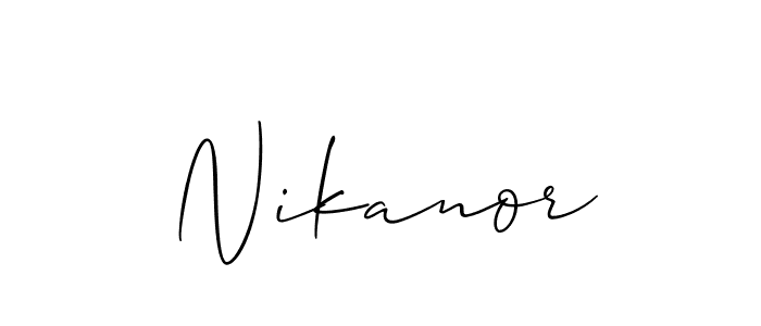 Similarly Allison_Script is the best handwritten signature design. Signature creator online .You can use it as an online autograph creator for name Nikanor. Nikanor signature style 2 images and pictures png