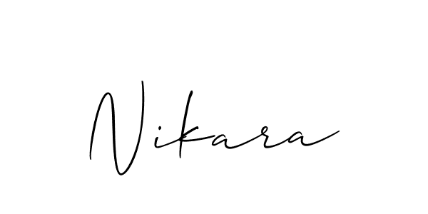 You can use this online signature creator to create a handwritten signature for the name Nikara. This is the best online autograph maker. Nikara signature style 2 images and pictures png