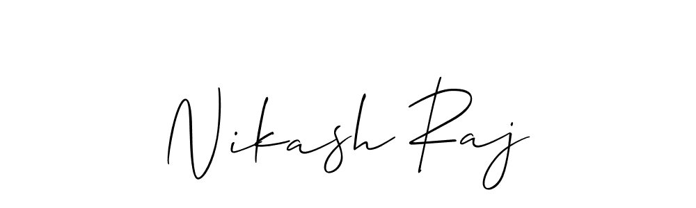 How to Draw Nikash Raj signature style? Allison_Script is a latest design signature styles for name Nikash Raj. Nikash Raj signature style 2 images and pictures png