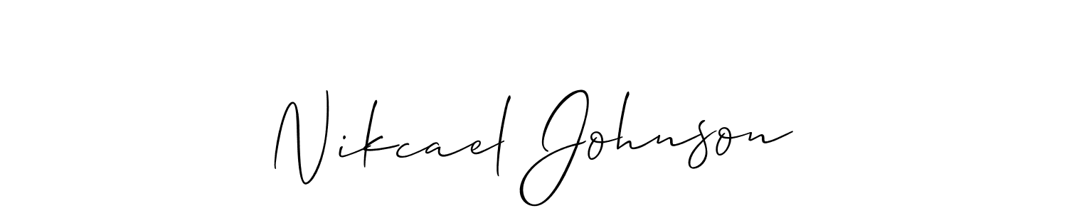 Create a beautiful signature design for name Nikcael Johnson. With this signature (Allison_Script) fonts, you can make a handwritten signature for free. Nikcael Johnson signature style 2 images and pictures png