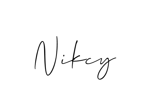 Use a signature maker to create a handwritten signature online. With this signature software, you can design (Allison_Script) your own signature for name Nikcy. Nikcy signature style 2 images and pictures png