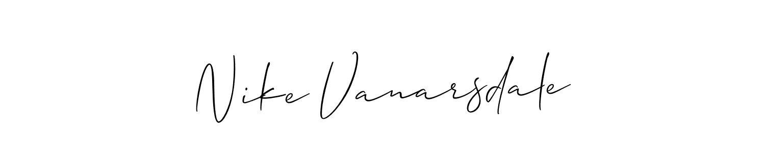 This is the best signature style for the Nike Vanarsdale name. Also you like these signature font (Allison_Script). Mix name signature. Nike Vanarsdale signature style 2 images and pictures png