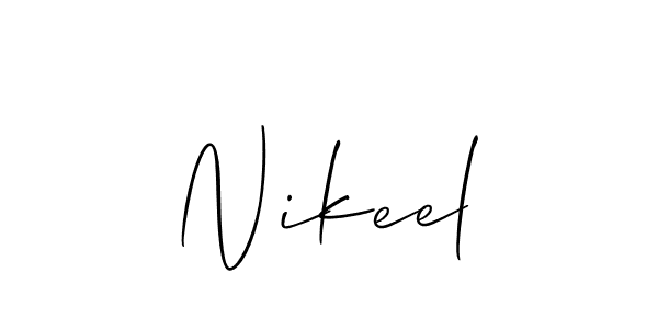 You should practise on your own different ways (Allison_Script) to write your name (Nikeel) in signature. don't let someone else do it for you. Nikeel signature style 2 images and pictures png