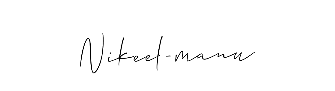 Create a beautiful signature design for name Nikeel-manu. With this signature (Allison_Script) fonts, you can make a handwritten signature for free. Nikeel-manu signature style 2 images and pictures png