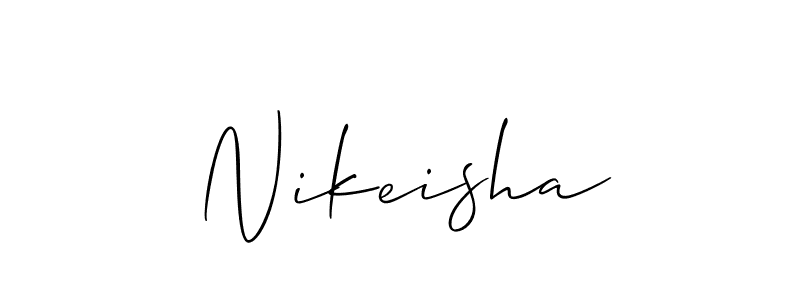 You should practise on your own different ways (Allison_Script) to write your name (Nikeisha) in signature. don't let someone else do it for you. Nikeisha signature style 2 images and pictures png