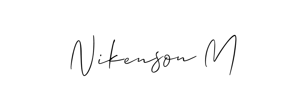 Create a beautiful signature design for name Nikenson M. With this signature (Allison_Script) fonts, you can make a handwritten signature for free. Nikenson M signature style 2 images and pictures png