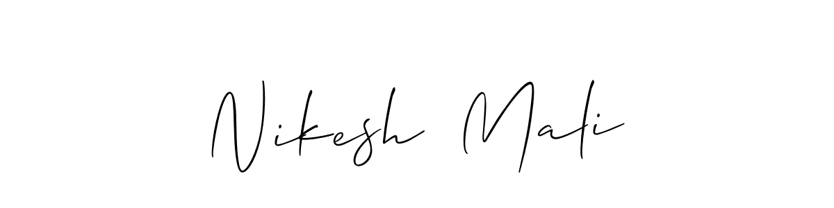 Similarly Allison_Script is the best handwritten signature design. Signature creator online .You can use it as an online autograph creator for name Nikesh  Mali. Nikesh  Mali signature style 2 images and pictures png