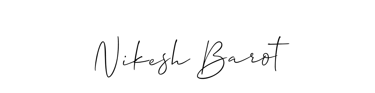 Make a short Nikesh Barot signature style. Manage your documents anywhere anytime using Allison_Script. Create and add eSignatures, submit forms, share and send files easily. Nikesh Barot signature style 2 images and pictures png