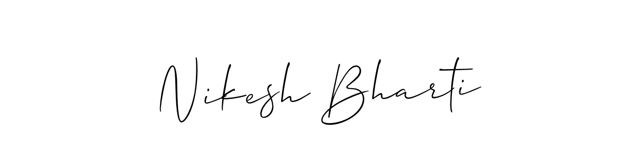 Nikesh Bharti stylish signature style. Best Handwritten Sign (Allison_Script) for my name. Handwritten Signature Collection Ideas for my name Nikesh Bharti. Nikesh Bharti signature style 2 images and pictures png