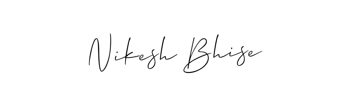 You should practise on your own different ways (Allison_Script) to write your name (Nikesh Bhise) in signature. don't let someone else do it for you. Nikesh Bhise signature style 2 images and pictures png