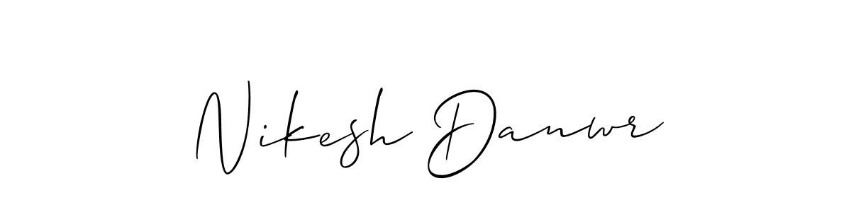 Make a beautiful signature design for name Nikesh Danwr. With this signature (Allison_Script) style, you can create a handwritten signature for free. Nikesh Danwr signature style 2 images and pictures png