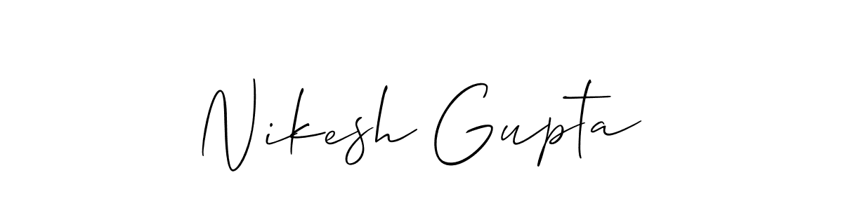 Create a beautiful signature design for name Nikesh Gupta. With this signature (Allison_Script) fonts, you can make a handwritten signature for free. Nikesh Gupta signature style 2 images and pictures png