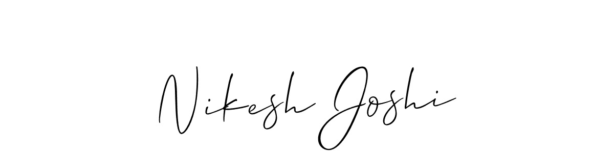 How to make Nikesh Joshi signature? Allison_Script is a professional autograph style. Create handwritten signature for Nikesh Joshi name. Nikesh Joshi signature style 2 images and pictures png