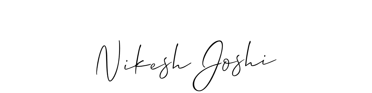 Design your own signature with our free online signature maker. With this signature software, you can create a handwritten (Allison_Script) signature for name Nikesh Joshi. Nikesh Joshi signature style 2 images and pictures png