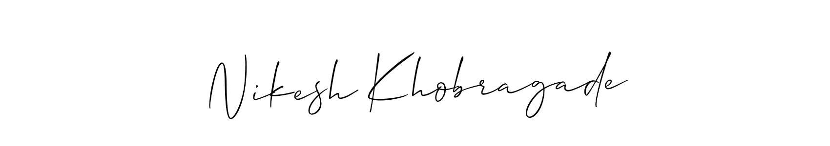 Design your own signature with our free online signature maker. With this signature software, you can create a handwritten (Allison_Script) signature for name Nikesh Khobragade. Nikesh Khobragade signature style 2 images and pictures png