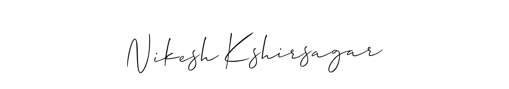 Also we have Nikesh Kshirsagar name is the best signature style. Create professional handwritten signature collection using Allison_Script autograph style. Nikesh Kshirsagar signature style 2 images and pictures png