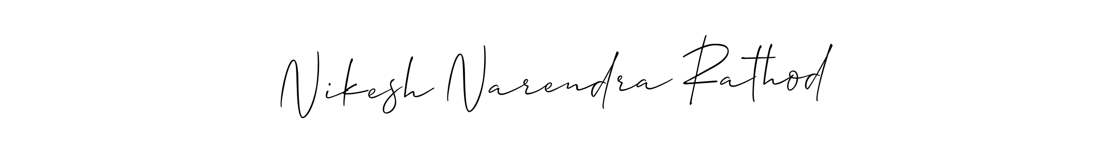 Make a short Nikesh Narendra Rathod signature style. Manage your documents anywhere anytime using Allison_Script. Create and add eSignatures, submit forms, share and send files easily. Nikesh Narendra Rathod signature style 2 images and pictures png