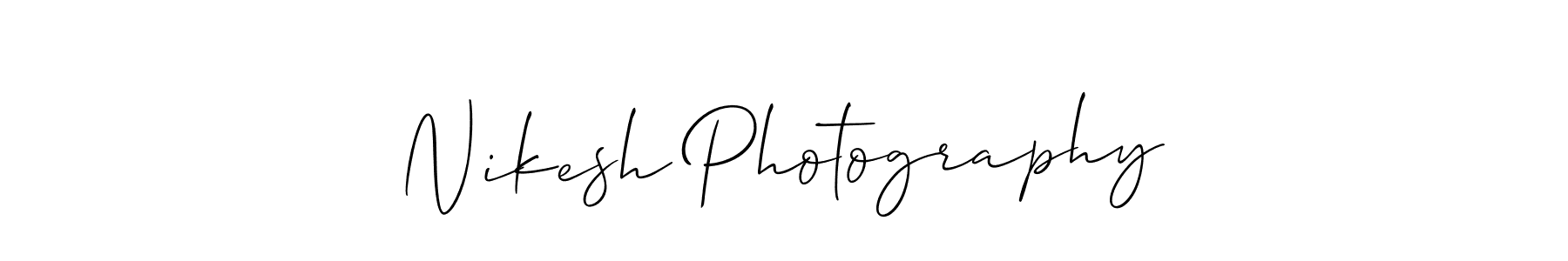 if you are searching for the best signature style for your name Nikesh Photography. so please give up your signature search. here we have designed multiple signature styles  using Allison_Script. Nikesh Photography signature style 2 images and pictures png