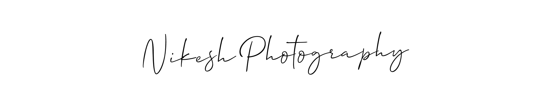 if you are searching for the best signature style for your name Nikesh Photography. so please give up your signature search. here we have designed multiple signature styles  using Allison_Script. Nikesh Photography signature style 2 images and pictures png