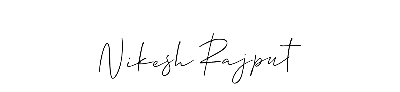 Nikesh Rajput stylish signature style. Best Handwritten Sign (Allison_Script) for my name. Handwritten Signature Collection Ideas for my name Nikesh Rajput. Nikesh Rajput signature style 2 images and pictures png