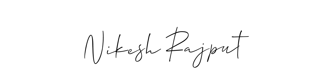 Nikesh Rajput stylish signature style. Best Handwritten Sign (Allison_Script) for my name. Handwritten Signature Collection Ideas for my name Nikesh Rajput. Nikesh Rajput signature style 2 images and pictures png