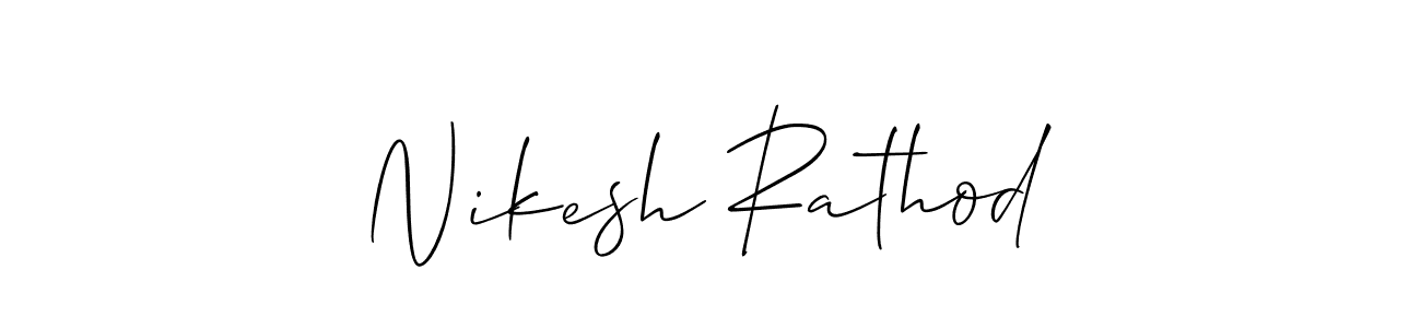 Make a short Nikesh Rathod signature style. Manage your documents anywhere anytime using Allison_Script. Create and add eSignatures, submit forms, share and send files easily. Nikesh Rathod signature style 2 images and pictures png