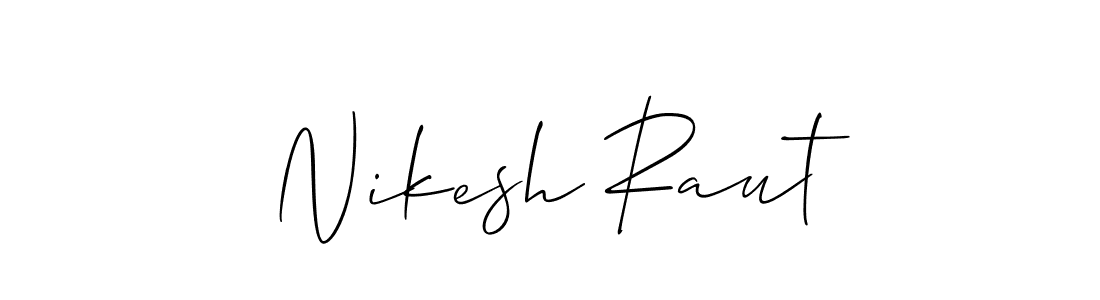 Similarly Allison_Script is the best handwritten signature design. Signature creator online .You can use it as an online autograph creator for name Nikesh Raut. Nikesh Raut signature style 2 images and pictures png