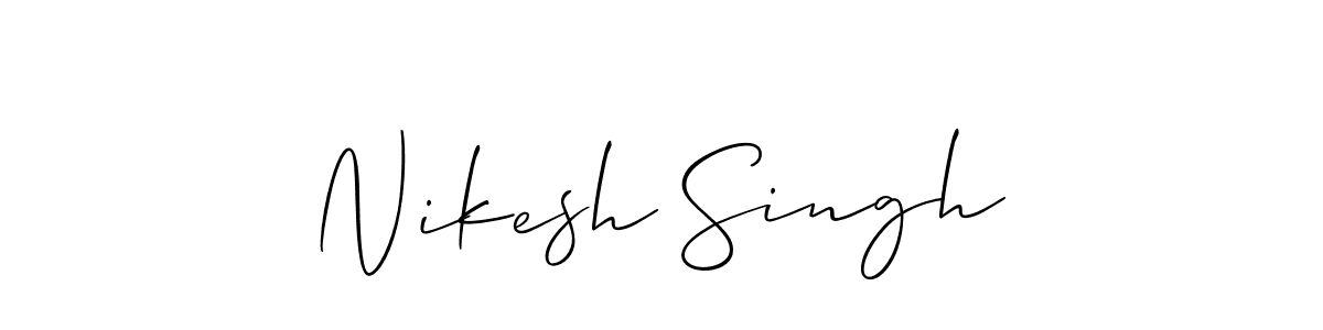 It looks lik you need a new signature style for name Nikesh Singh. Design unique handwritten (Allison_Script) signature with our free signature maker in just a few clicks. Nikesh Singh signature style 2 images and pictures png