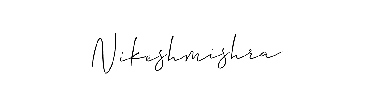 It looks lik you need a new signature style for name Nikeshmishra. Design unique handwritten (Allison_Script) signature with our free signature maker in just a few clicks. Nikeshmishra signature style 2 images and pictures png