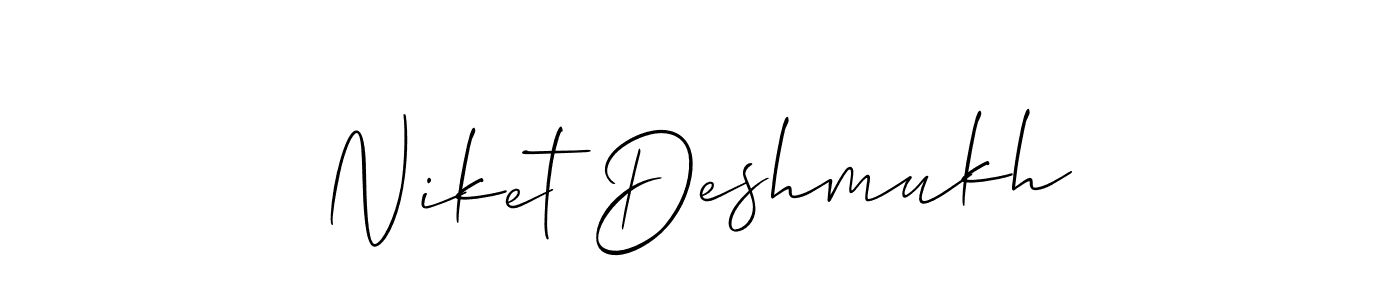 You should practise on your own different ways (Allison_Script) to write your name (Niket Deshmukh) in signature. don't let someone else do it for you. Niket Deshmukh signature style 2 images and pictures png