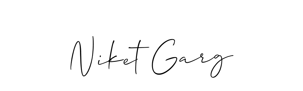 Also we have Niket Garg name is the best signature style. Create professional handwritten signature collection using Allison_Script autograph style. Niket Garg signature style 2 images and pictures png