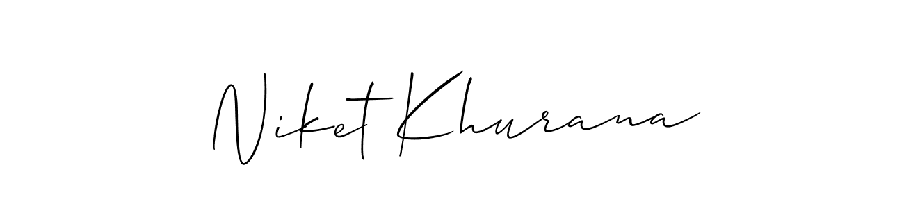 Make a beautiful signature design for name Niket Khurana. With this signature (Allison_Script) style, you can create a handwritten signature for free. Niket Khurana signature style 2 images and pictures png