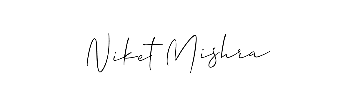 Use a signature maker to create a handwritten signature online. With this signature software, you can design (Allison_Script) your own signature for name Niket Mishra. Niket Mishra signature style 2 images and pictures png