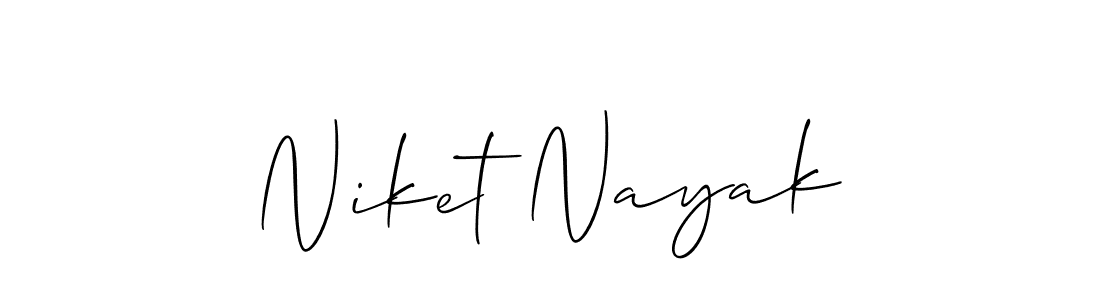 How to make Niket Nayak signature? Allison_Script is a professional autograph style. Create handwritten signature for Niket Nayak name. Niket Nayak signature style 2 images and pictures png