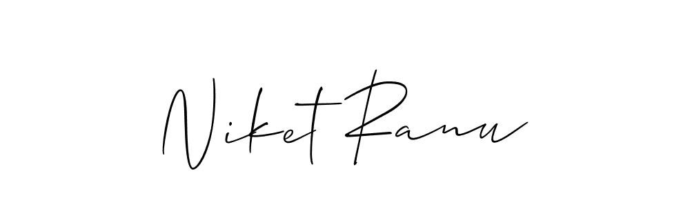 Design your own signature with our free online signature maker. With this signature software, you can create a handwritten (Allison_Script) signature for name Niket Ranu. Niket Ranu signature style 2 images and pictures png