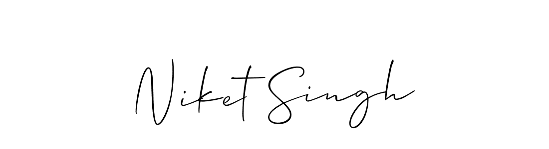 Create a beautiful signature design for name Niket Singh. With this signature (Allison_Script) fonts, you can make a handwritten signature for free. Niket Singh signature style 2 images and pictures png