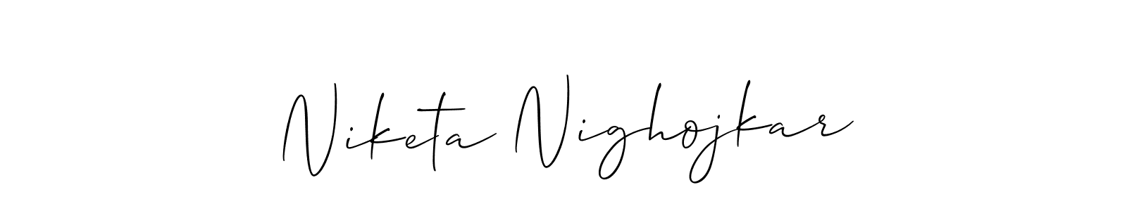 You should practise on your own different ways (Allison_Script) to write your name (Niketa Nighojkar) in signature. don't let someone else do it for you. Niketa Nighojkar signature style 2 images and pictures png
