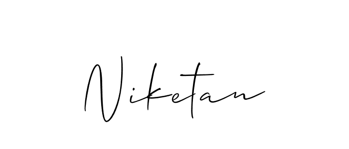 Use a signature maker to create a handwritten signature online. With this signature software, you can design (Allison_Script) your own signature for name Niketan. Niketan signature style 2 images and pictures png