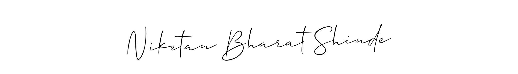 Use a signature maker to create a handwritten signature online. With this signature software, you can design (Allison_Script) your own signature for name Niketan Bharat Shinde. Niketan Bharat Shinde signature style 2 images and pictures png