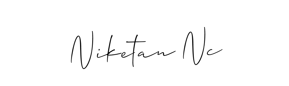 You should practise on your own different ways (Allison_Script) to write your name (Niketan Nc) in signature. don't let someone else do it for you. Niketan Nc signature style 2 images and pictures png