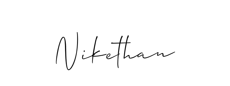 How to Draw Nikethan signature style? Allison_Script is a latest design signature styles for name Nikethan. Nikethan signature style 2 images and pictures png
