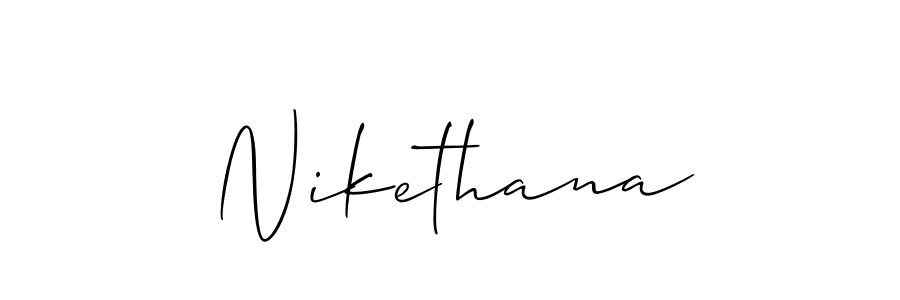 Similarly Allison_Script is the best handwritten signature design. Signature creator online .You can use it as an online autograph creator for name Nikethana. Nikethana signature style 2 images and pictures png