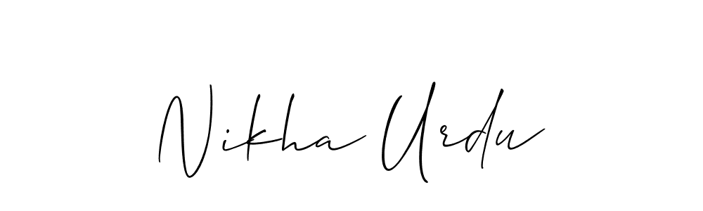 Check out images of Autograph of Nikha Urdu name. Actor Nikha Urdu Signature Style. Allison_Script is a professional sign style online. Nikha Urdu signature style 2 images and pictures png