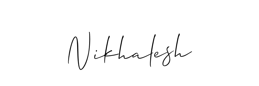 Make a beautiful signature design for name Nikhalesh. Use this online signature maker to create a handwritten signature for free. Nikhalesh signature style 2 images and pictures png