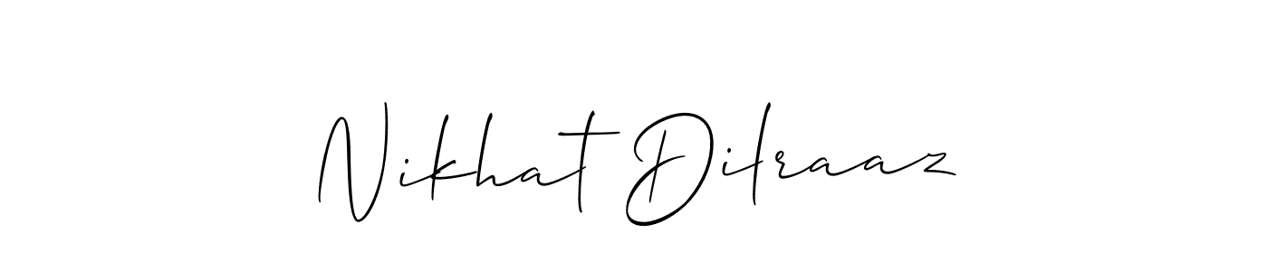 See photos of Nikhat Dilraaz official signature by Spectra . Check more albums & portfolios. Read reviews & check more about Allison_Script font. Nikhat Dilraaz signature style 2 images and pictures png