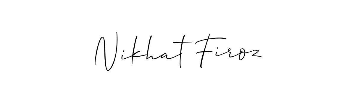 Nikhat Firoz stylish signature style. Best Handwritten Sign (Allison_Script) for my name. Handwritten Signature Collection Ideas for my name Nikhat Firoz. Nikhat Firoz signature style 2 images and pictures png