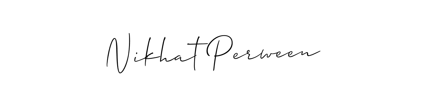 Similarly Allison_Script is the best handwritten signature design. Signature creator online .You can use it as an online autograph creator for name Nikhat Perween. Nikhat Perween signature style 2 images and pictures png